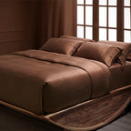 Σετ Παπλωματοθήκη 3τμχ Hauz Vegan Silk 260X250 Cinnamon